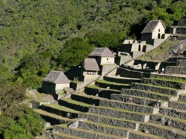 Bauten in Machu Picchu in Peru