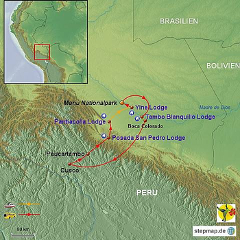 Karte Manu Nationalpark